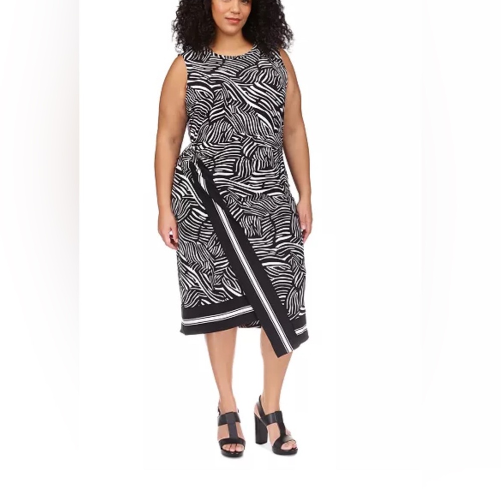 Michael Kors
Plus Size Zebra-Print Faux Wrap Midi Dress